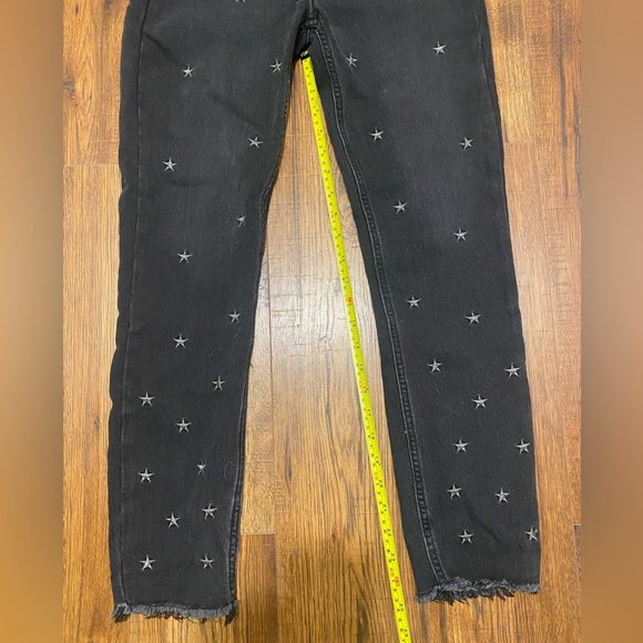 Abercrombie & Fitch Black High Rise Star Embroidered Jeans - Picture 8 of 8